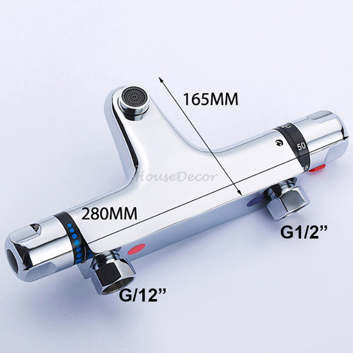 Modern bath shower mixer tap thermostatic control additional view
