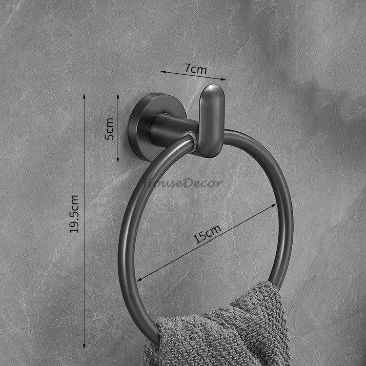 Modern Stainless Steel towel ring wall mounted design detail view