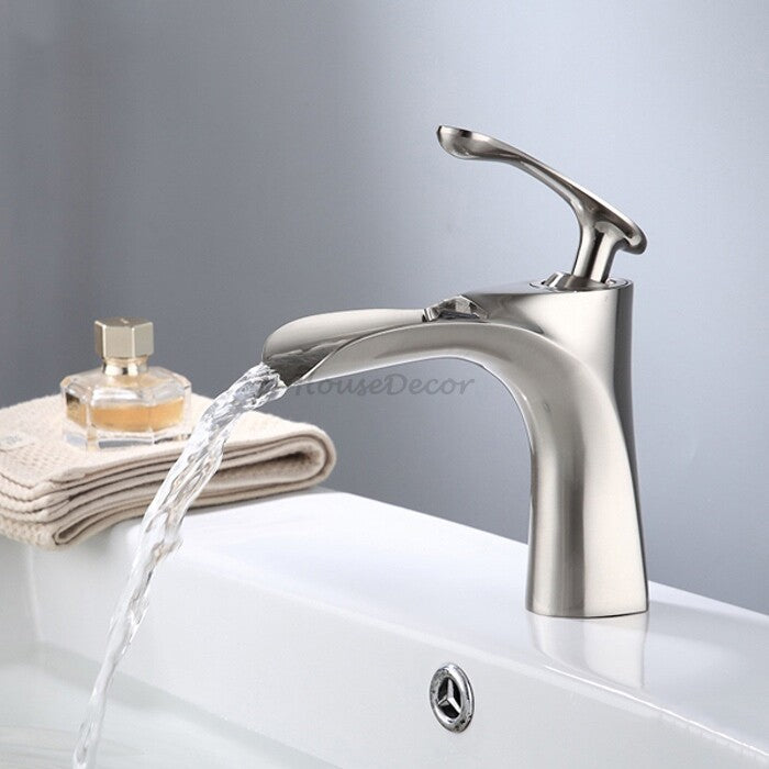 Modern bath shower mixer tap waterfall spout additional view