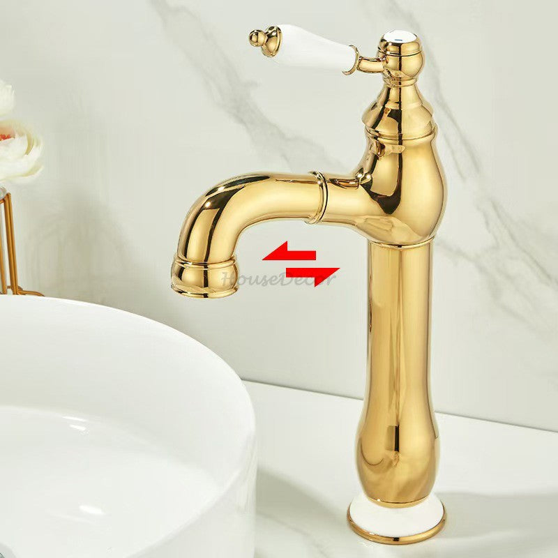 Antique Brass bath shower mixer tap pull out spray additional view
