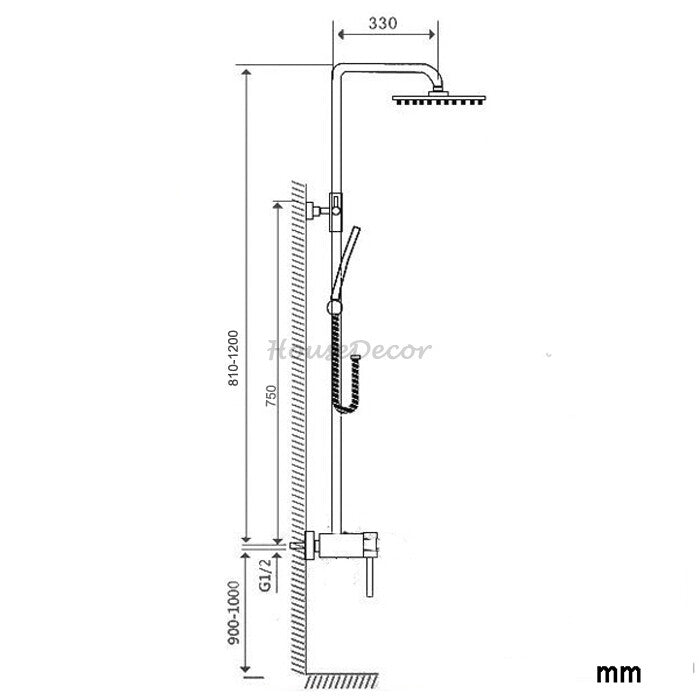 Black bath shower mixer tap handheld shower set additional view