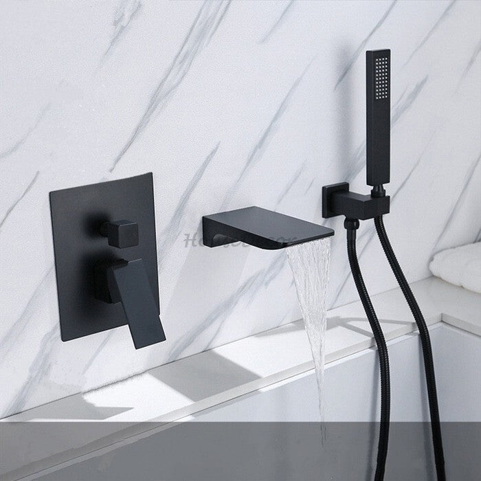 Modern bath shower mixer tap waterfall spout additional view