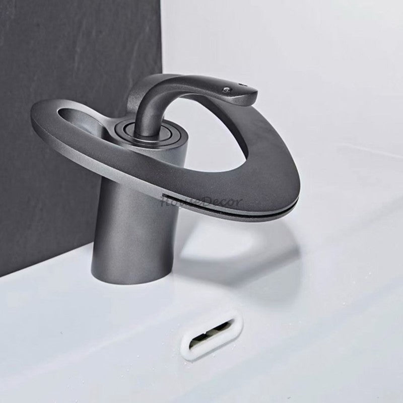Modern bath shower mixer tap waterfall spout additional view