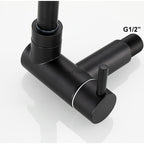 Matte Black Brass kitchen sink mixer tap swivel spout additional view