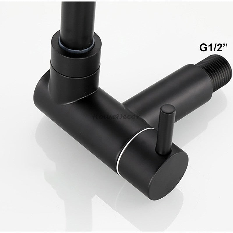 Matte Black Brass kitchen sink mixer tap swivel spout additional view