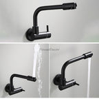 Matte Black Brass kitchen sink mixer tap swivel spout main view