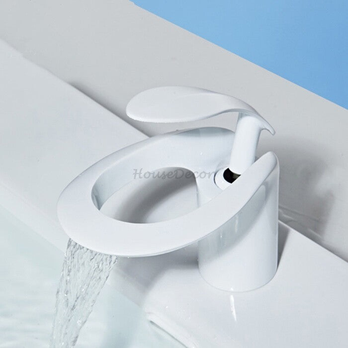Modern bath shower mixer tap waterfall spout additional view