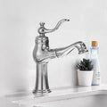 Modern bath shower mixer tap pull out spray detail view