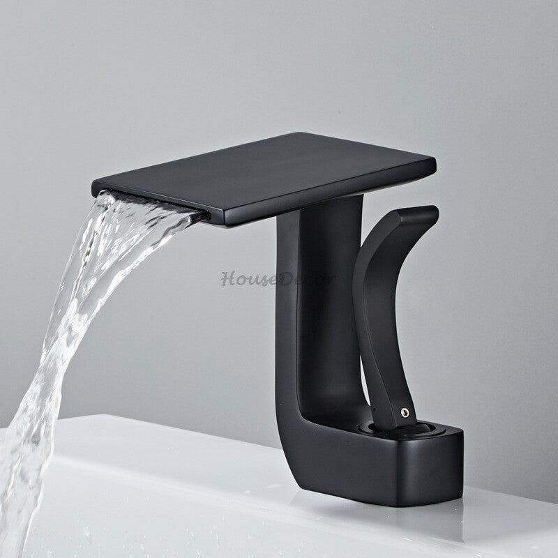 Modern bath shower mixer tap waterfall spout additional view