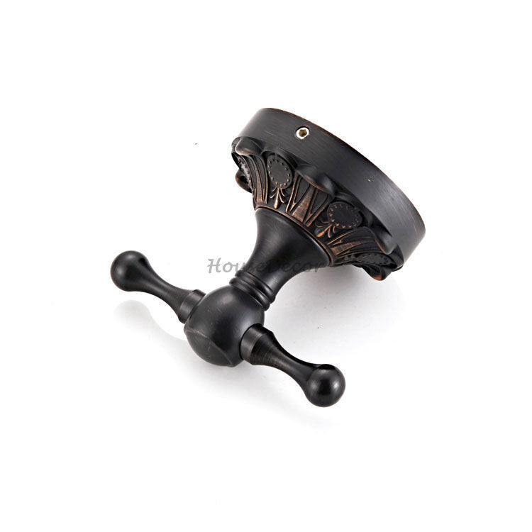 Black Brass robe hook detailed product view detail view