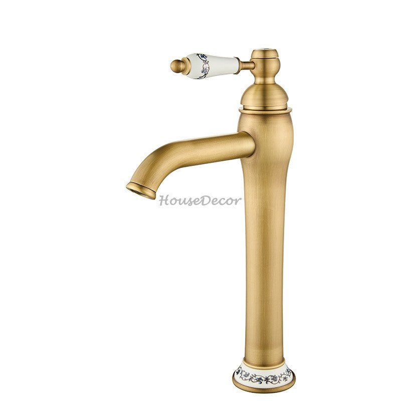 Modern Brass bath shower mixer tap single lever control detail view