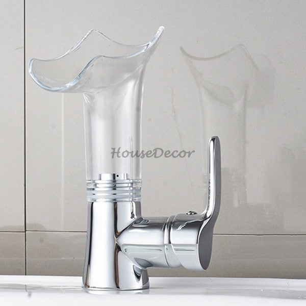 Chrome bath shower mixer tap waterfall spout additional view
