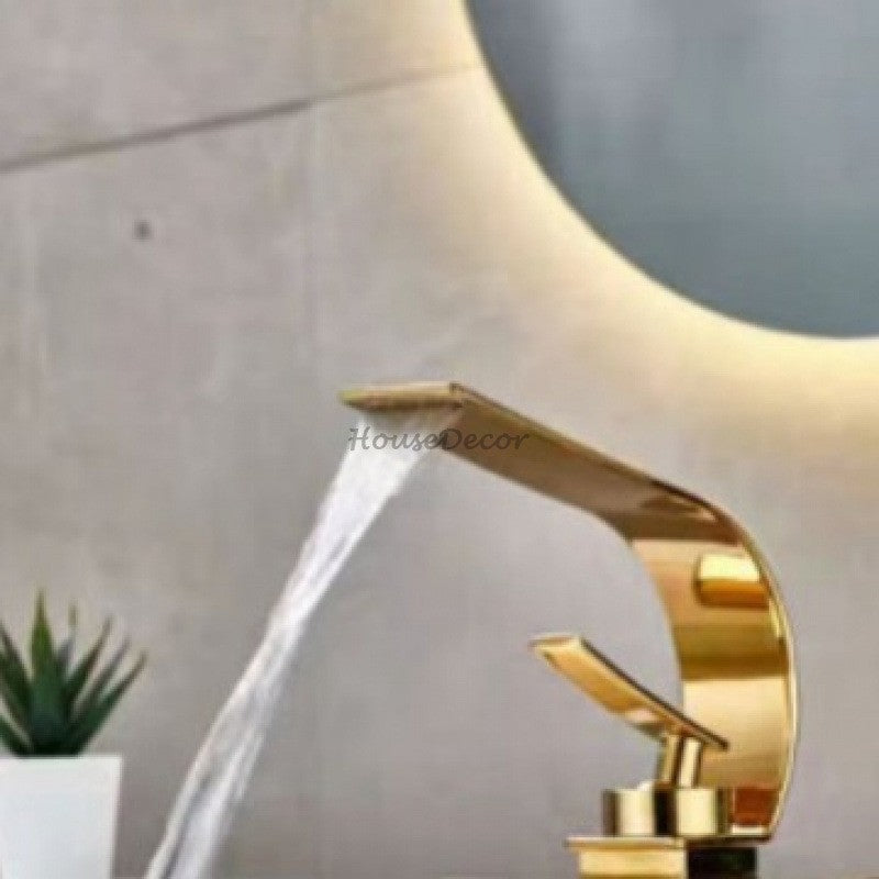 Brass bath shower mixer tap waterfall spout additional view