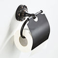 Black toilet paper holder detailed product view main view