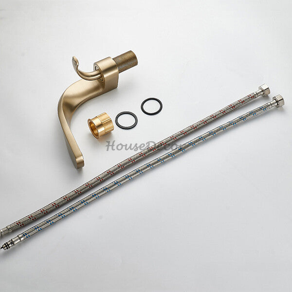 Modern Brass bath shower mixer tap single lever control additional view
