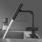 Modern bath shower mixer tap single lever control detail view