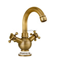 Antique Brass bath shower mixer tap swivel spout detail view