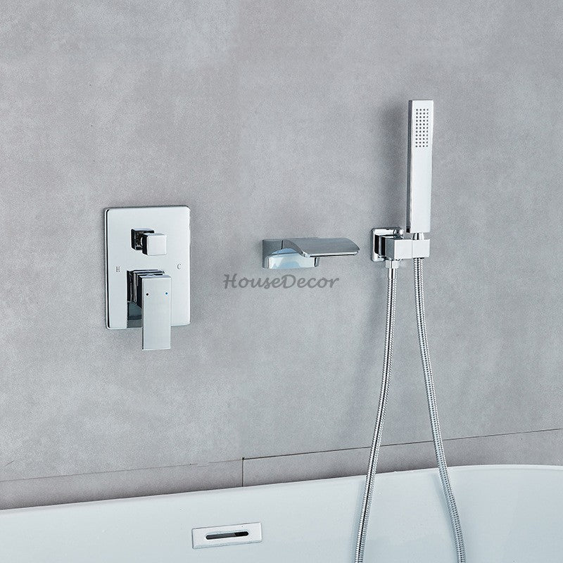 Modern bath shower mixer tap waterfall spout additional view