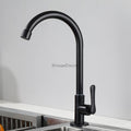 Matte Black kitchen sink mixer tap swivel spout main view