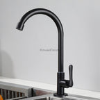 Matte Black kitchen sink mixer tap swivel spout main view