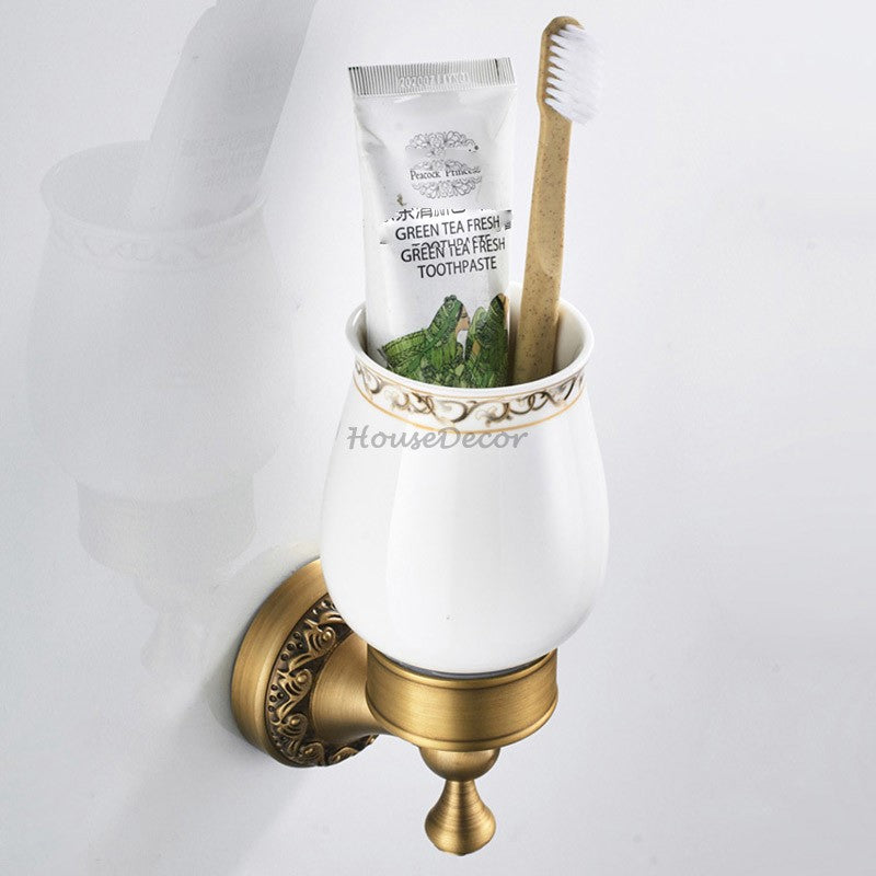 Antique Brass towel rack detailed product view additional view