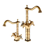 Antique Brass bath shower mixer tap swivel spout main view