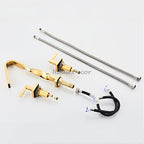 Modern Brass bath shower mixer tap dual handle control additional view