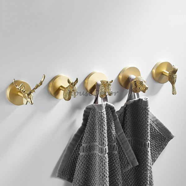 Brass robe hook wall mounted design additional view
