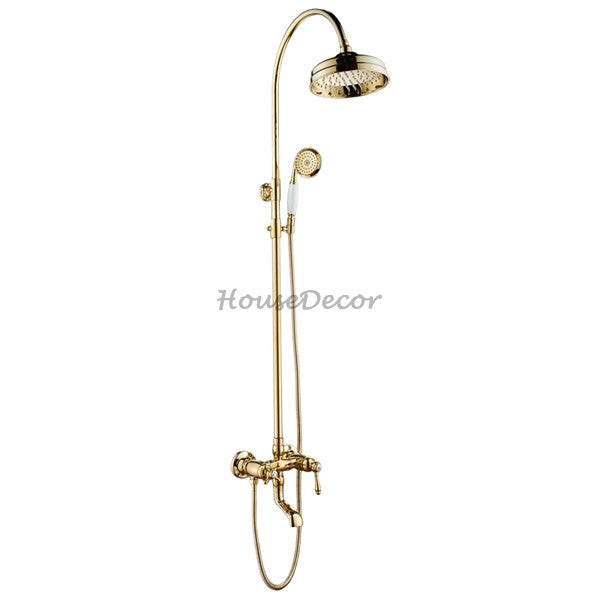 Brass bath shower mixer tap handheld shower set main view
