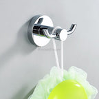 Polished Chrome robe hook wall mounted design detail view