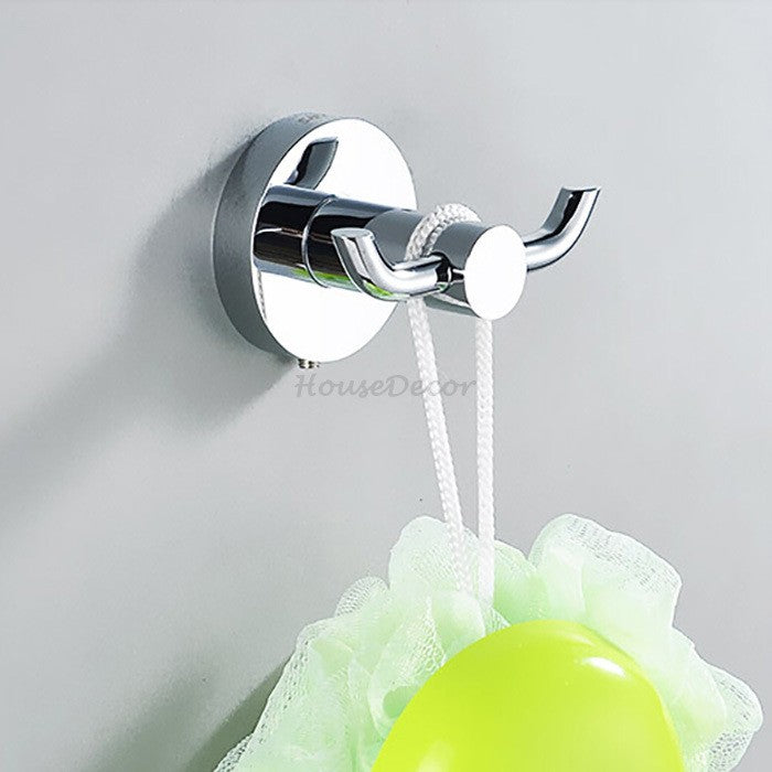 Polished Chrome robe hook wall mounted design detail view