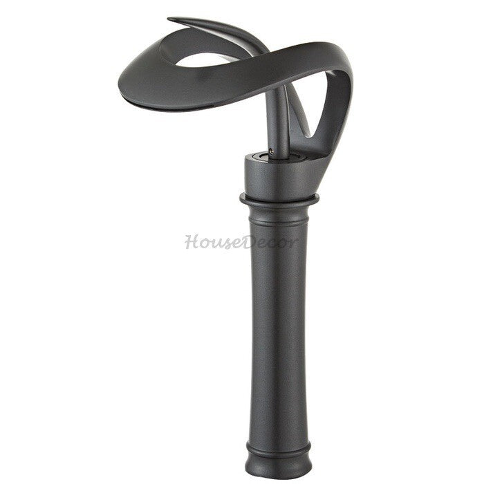 Modern bath shower mixer tap waterfall spout main view