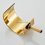 Gold bath shower mixer tap waterfall spout additional view