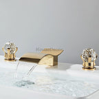 Modern bathroom basin mixer tap waterfall spout additional view