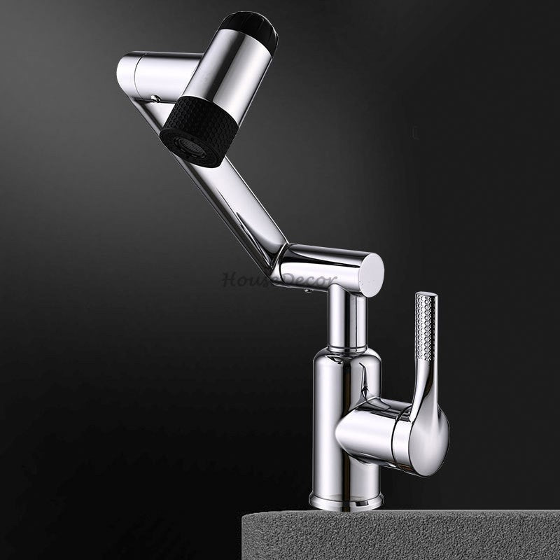 Modern bath shower mixer tap swivel spout detail view