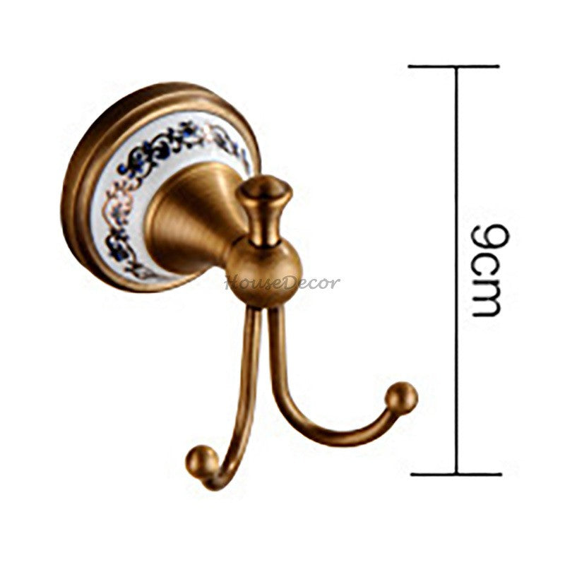 Antique Brass towel rack wall mounted design detail view