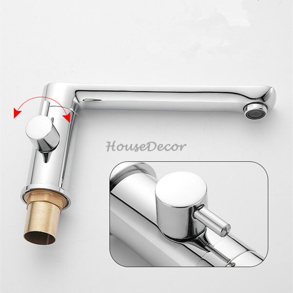 Modern Brass bath shower mixer tap swivel spout additional view
