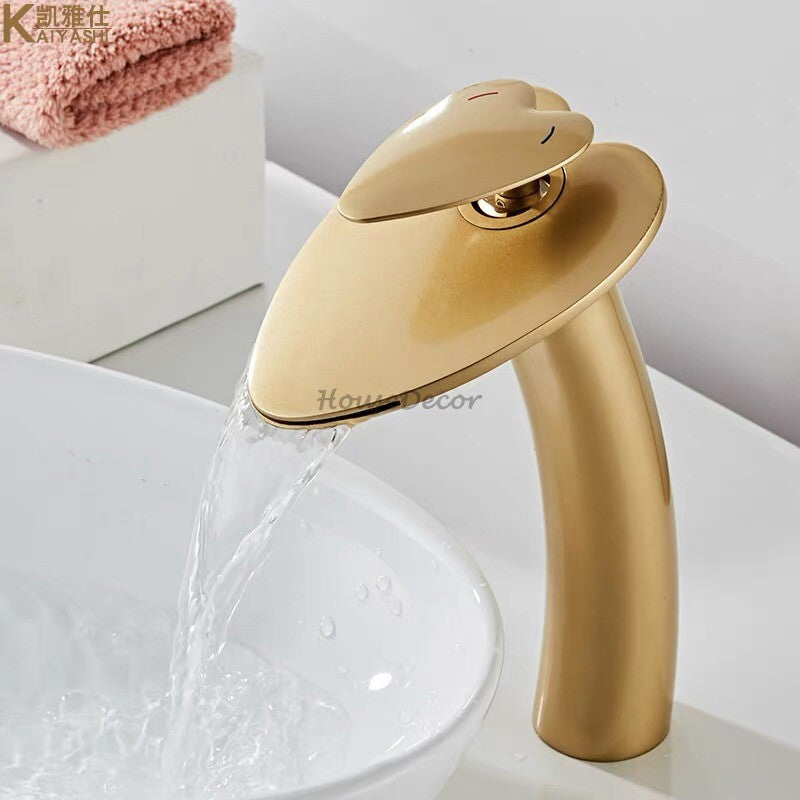 Modern bath shower mixer tap waterfall spout additional view