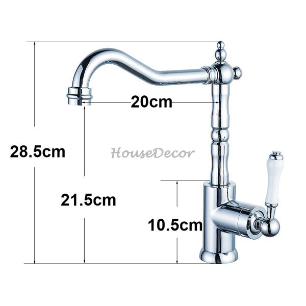 Chrome kitchen sink mixer tap swivel spout additional view