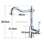 Chrome kitchen sink mixer tap swivel spout additional view
