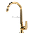 Gold kitchen sink mixer tap pull out spray main view