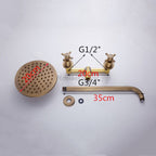 Antique Brass bath shower mixer tap detailed product view detail view