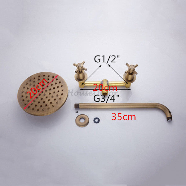 Antique Brass bath shower mixer tap detailed product view detail view