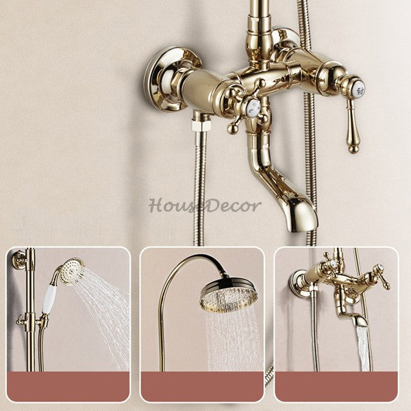 Brass bath shower mixer tap handheld shower set additional view
