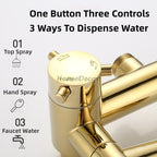 Gold Brass bath shower mixer tap wall mounted design additional view