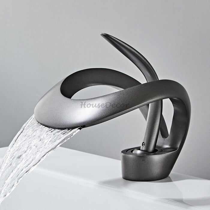 Brass bath shower mixer tap waterfall spout additional view