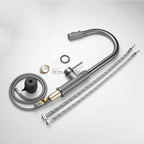 Modern kitchen sink mixer tap pull out spray additional view