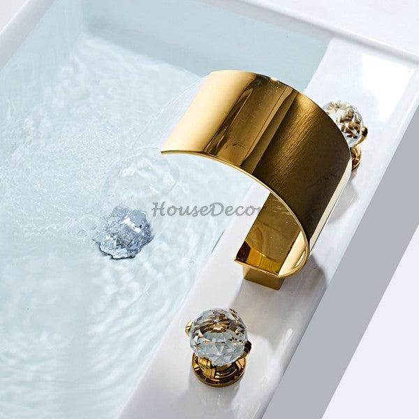 Modern bath shower mixer tap waterfall spout additional view
