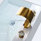 Modern bath shower mixer tap waterfall spout additional view