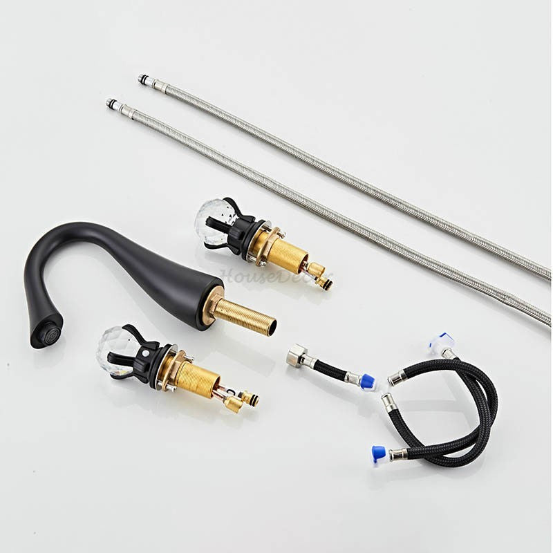 Modern bath shower mixer tap 3 hole installation additional view